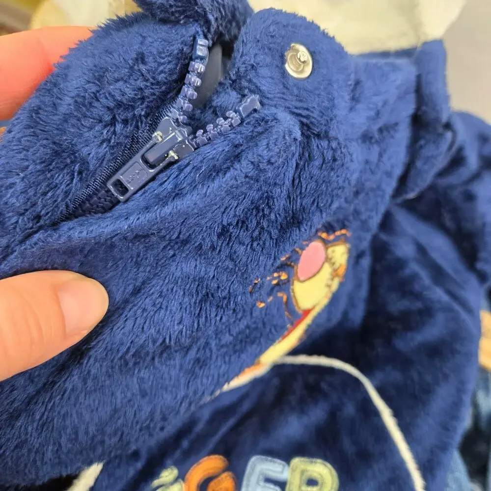 Disney‎ baby Tigger fuzzy winter one piece size 3-6 months